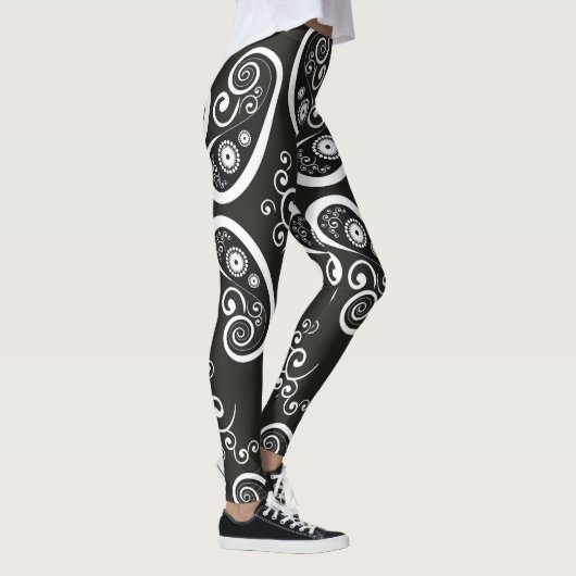 Schwarz-weiße Leggings (Rechts)