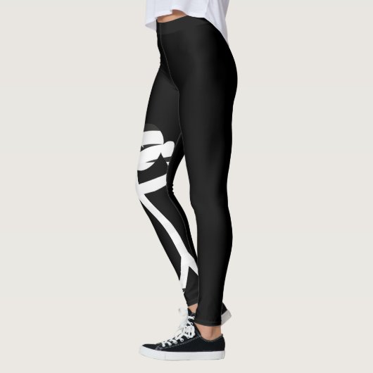 Schwarz-weiße Leggings (Links)