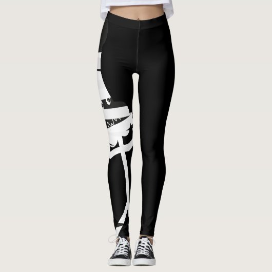 Schwarz-weiße Leggings (Vorderseite)