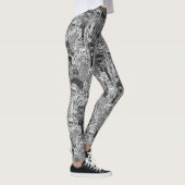 Schwarz-weiße Leggings (Rechts)