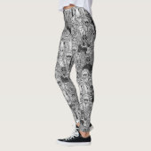 Schwarz-weiße Leggings (Links)