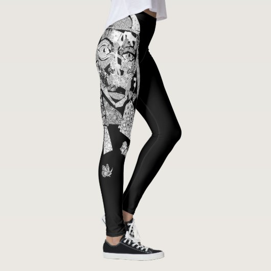 Schwarz-weiße Leggings (Rechts)