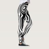 Schwarz-weiße Leggings mit Streifen oder Farbe (Rechts)