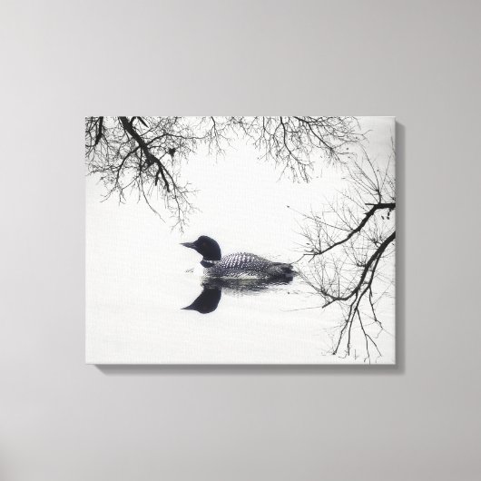 Schwarz-weiße Leinwand auf dem See (Vorderseite)