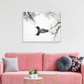 Schwarz-weiße Leinwand auf dem See (Insitu (Wohnzimmer))