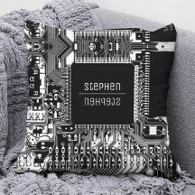 Schwarz-weiße Leiterkarte Geek Electronics