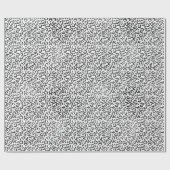 Schwarz-weiße Leopardrucke Geschenkpapier (Flach)