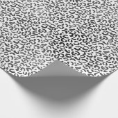 Schwarz-weiße Leopardrucke Geschenkpapier (Ecke)