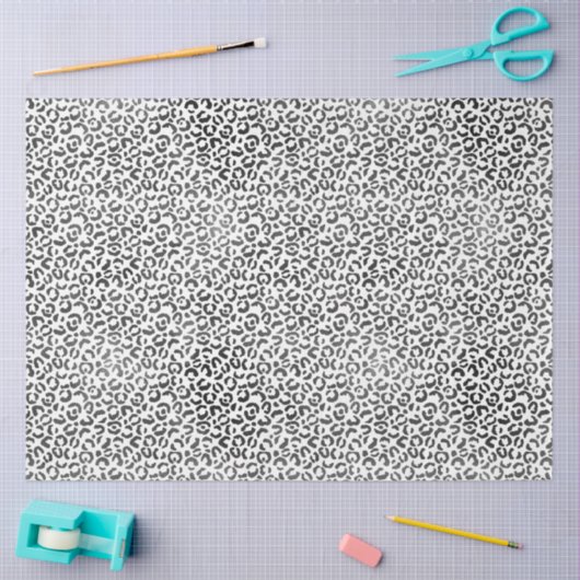 Schwarz-weiße Leopardrucke Seidenpapier (Basteln)