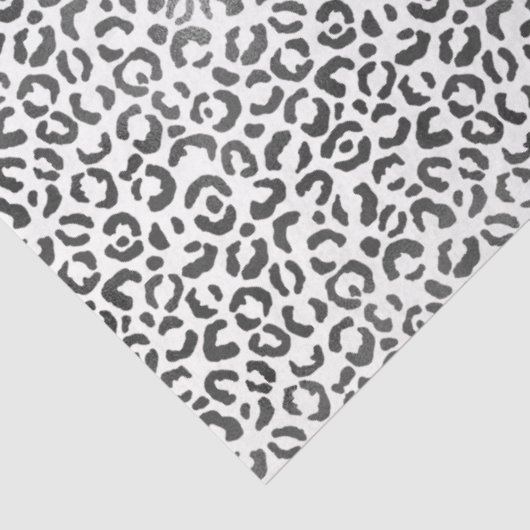 Schwarz-weiße Leopardrucke Seidenpapier (Ausschnitt)