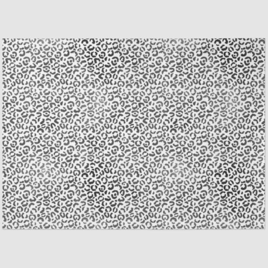Schwarz-weiße Leopardrucke Seidenpapier (Vorderseite)