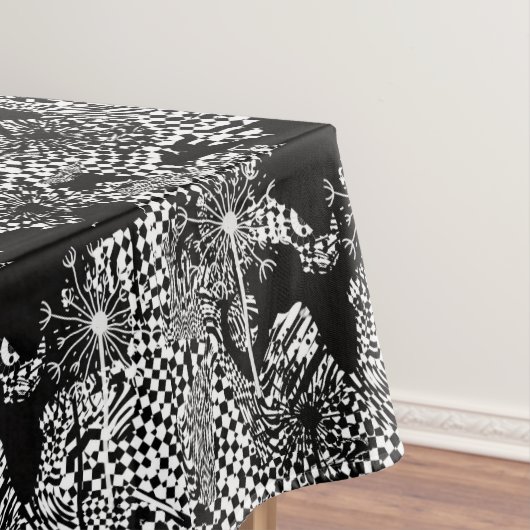 schwarz-weiße Leuchte Tischdecke (Beispiel)