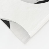 Schwarz-weiße Liebe-Fußball-Textstruktur Fleecedecke (Ecke)