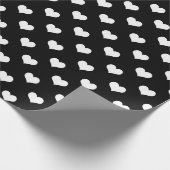 Schwarz-weiße Liebe Herzdesign Geschenkpapier (Ecke)