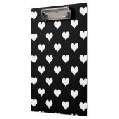 Schwarz-weiße Liebe Herzdesign Klemmbrett (Links)