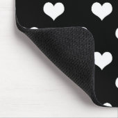Schwarz-weiße Liebe Herzdesign Mousepad (Ecke)