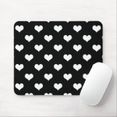 Schwarz-weiße Liebe Herzdesign Mousepad (Mit Mouse)