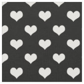 Schwarz-weiße Liebe Herzdesign Stoff (Nahaufnahme)