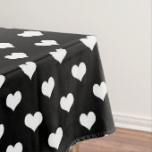 Schwarz-weiße Liebe Herzdesign Tischdecke (Beispiel)