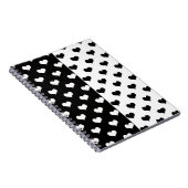 Schwarz-weiße Liebe Herzmuster Notizblock (Rechte Seite)