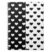 Schwarz-weiße Liebe Herzmuster Notizblock (Vorderseite)