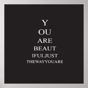 Schwarz-weiße Liebe Inspiration Poster