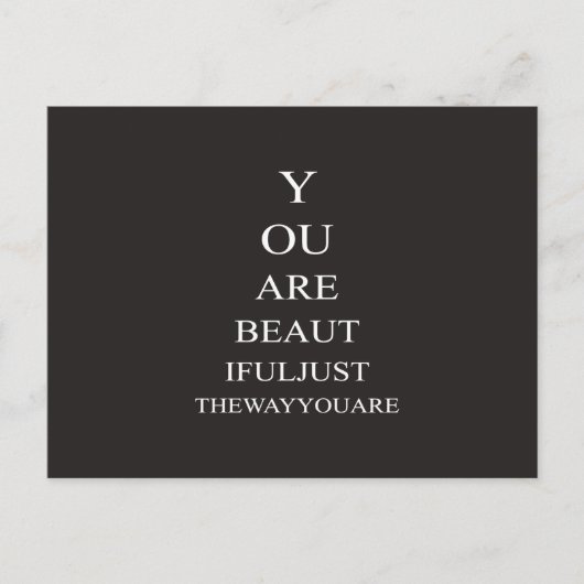 Schwarz-weiße Liebe Inspiration Postkarte (Vorderseite)