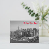 Schwarz-weiße Liebe New York Postkarte (Stehend Vorderseite)