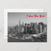 Schwarz-weiße Liebe New York Postkarte (Vorne/Hinten)