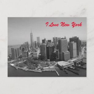 Schwarz-weiße Liebe New York Postkarte