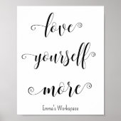 Schwarz-weiße Liebe Zitat Typografie Poster (Vorne)