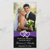 Schwarz-weiße Lila gemeinsame Herzen Hochzeit Foto