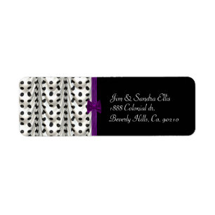 Schwarz-weiße Lila Polka Dots