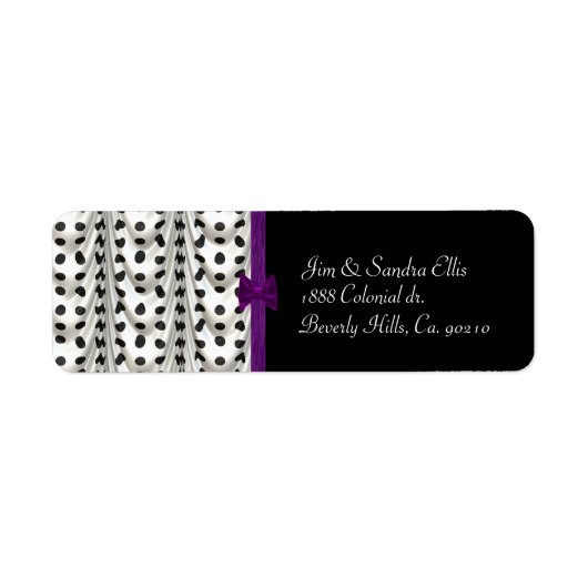 Schwarz-weiße Lila Polka Dots (Vorne)