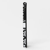 Schwarz-weiße Lilie Muster Case-Mate iPhone Hülle (Hinten/Links)