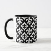 Schwarz-weiße Lilie Muster Tasse (Links)