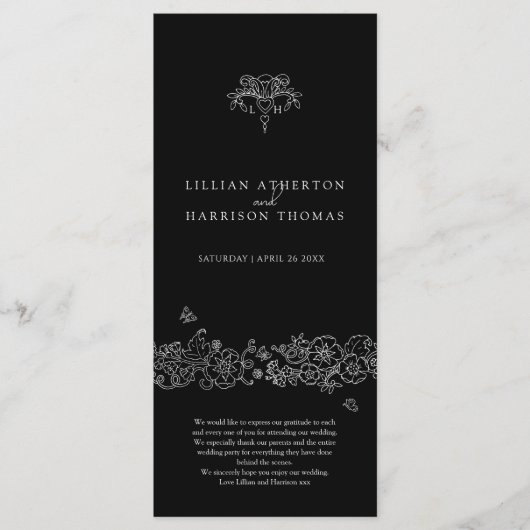 Schwarz-weiße Lilie Programm (Vorderseite)