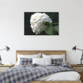 Schwarz-weiße Limone Hydrangea Blume Leinwand (Insitu (Schlafzimmer))
