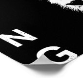 Schwarz-weiße Lion Template Nature Animal The King Poster (Ecke)