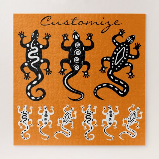 Schwarz/Weiße Lizards Thunder_Cove Südweststil Puzzle (Horizontal)