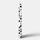 Schwarz-weiße Lochmuster-Gold-Monogramm Case-Mate iPhone Hülle (Rückseite / Links)