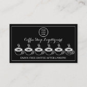 Schwarz-weiße Logokombination für den Coffee Shop Treuekarte (Vorderseite)
