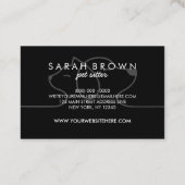 Schwarz-weiße Logokombination Visitenkarte (Rückseite)