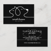 Schwarz-weiße Logokombination Visitenkarte (Vorne/Hinten)