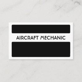 Schwarz-weiße Luftfahrzeugmechanikkarten Visitenkarte
