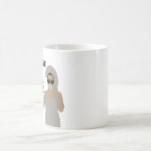 Schwarz-weiße Lustfrau Kaffeetasse (Mittel)