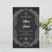 Schwarz-weiße Luxushochzeit (Stehend Vorderseite)