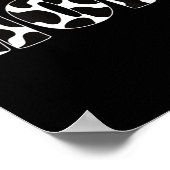 Schwarz-weiße Mama Kuh druckästhetisches Tiermuste Poster (Ecke)