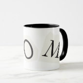 Schwarz-weiße MAMA Tasse (VorderseiteRechts)