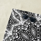 Schwarz-weiße Mandala, Kaleidoskop, Rundschmuck Strandtuch (Beispiel)